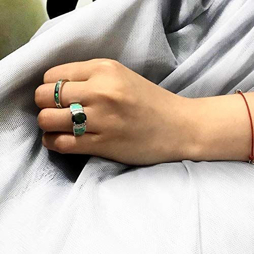 Opal Ring Set Platinum Plated  Rings For Women