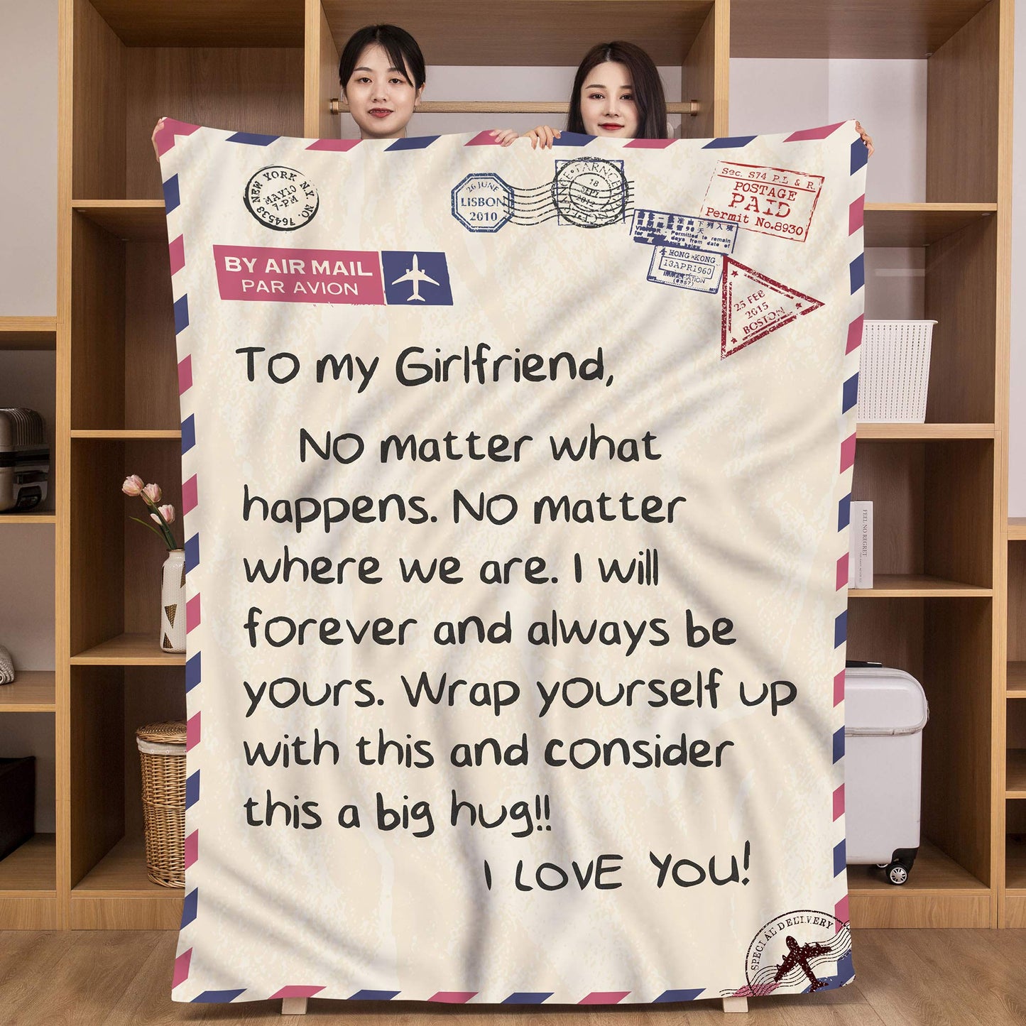 To My Girlfriend Blanket Gift